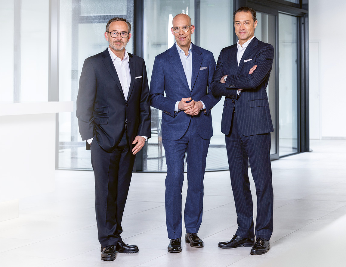 CEO Axel Kühner, CFO Hannes Moser and COO Manfred Stanek (photo)